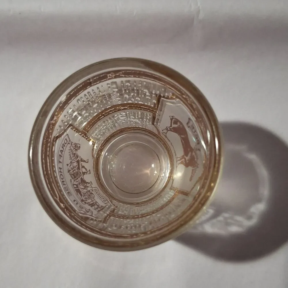 Culver 22K Gold Shot Glass Pete Draft Horse USA Gentle Giants Phoenix Zoo AZ